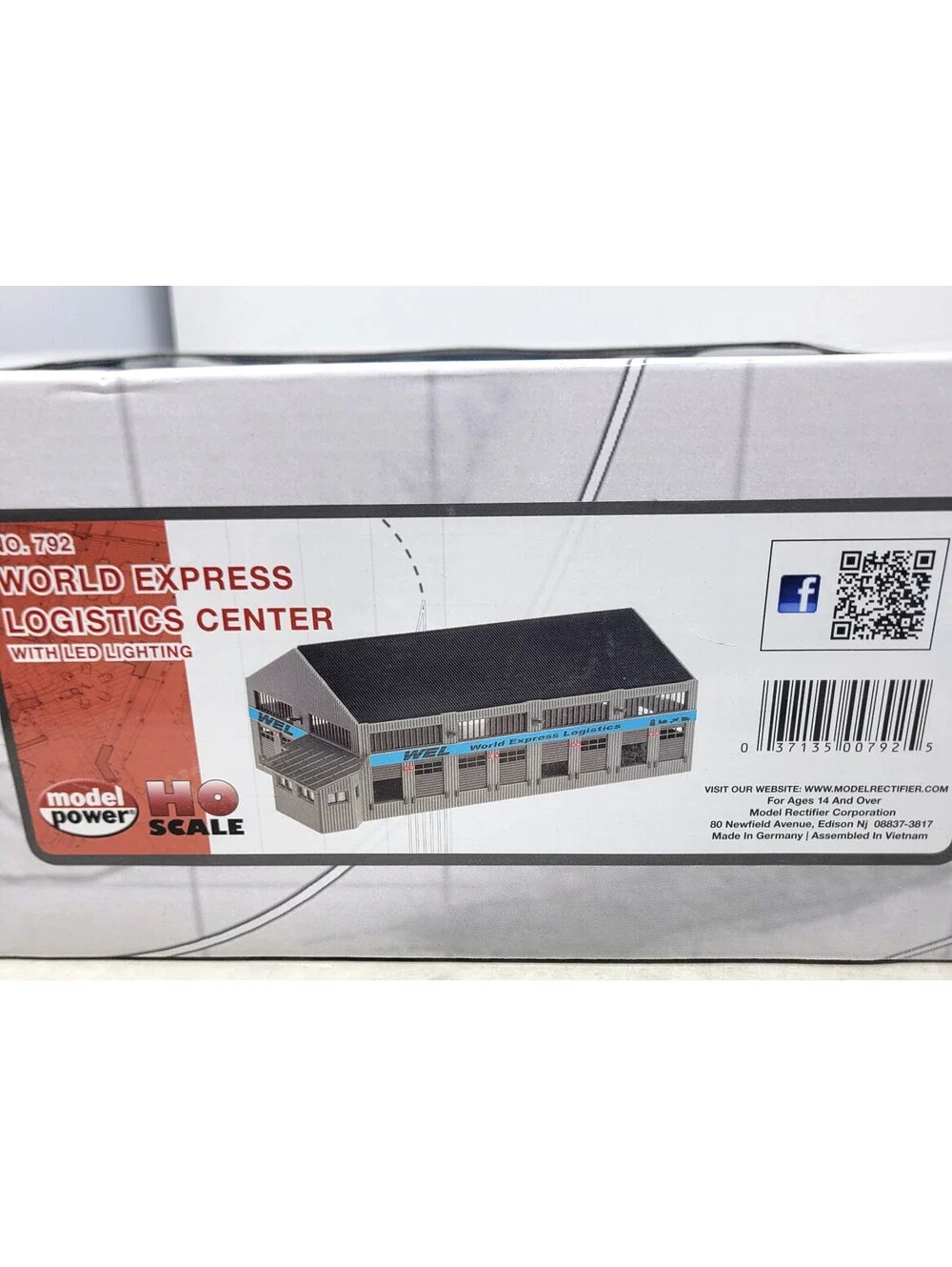 Model Power 792 World Express Logistics Center HO Scale Built Up LED Lighted